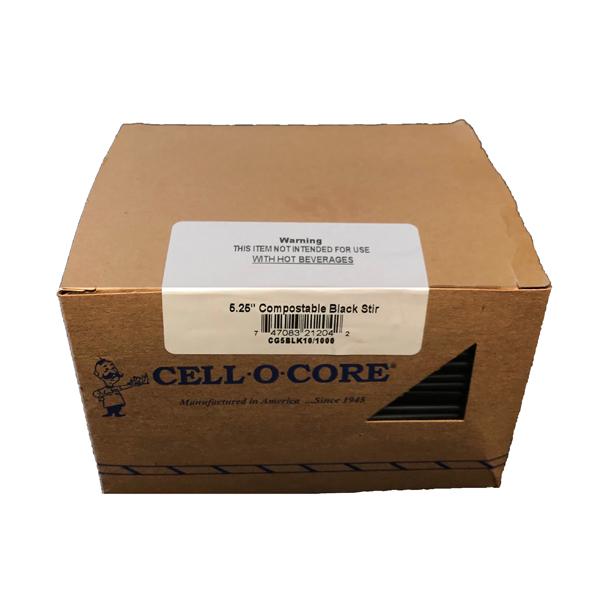 CELL-O-CORE BAR-PAK STIRRER BLACK COMPOSTABLE 525 INCH UNWRAPPED - US ...
