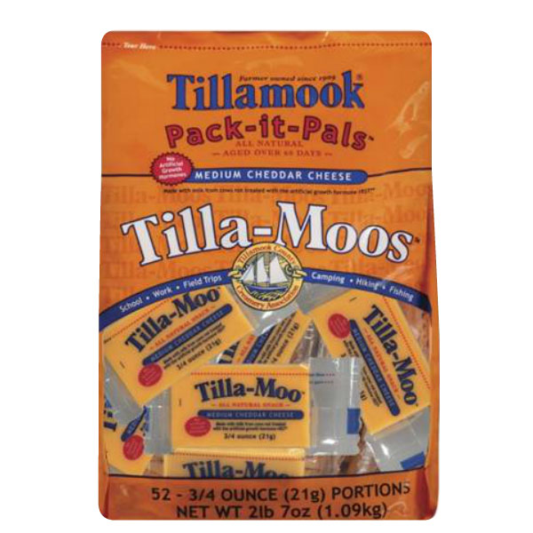 TILLAMOOK SLICED CHEESE MEDIUM CHEDDAR SNACK SIZE