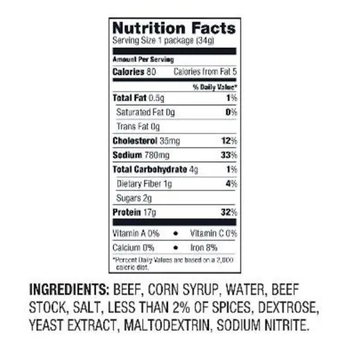 OBERTO PEPPERED THIN STYLE BEEF JERKY 1.2 OZ