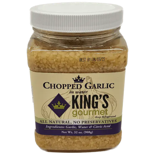 KINGS GOURMET CHOPPED GARLIC IN WATER