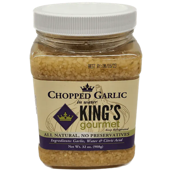 KINGS GOURMET CHOPPED GARLIC IN WATER