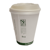 PRIMEWARE HOT CUPS COMPOSTABLE WHITE 8 OZ