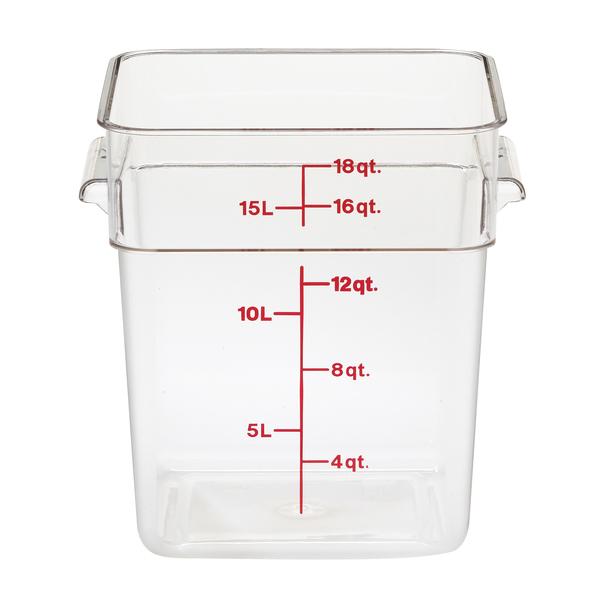 CAMBRO CONTAINER SQUARE CLEAR 18 QUART