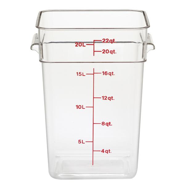 CAMBRO CLEAR SQUARE CONTAINER 22 QUART