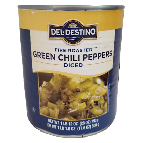 DEL DESTINO FIRE ROASTED DICED GREEN CHILI PEPPERS