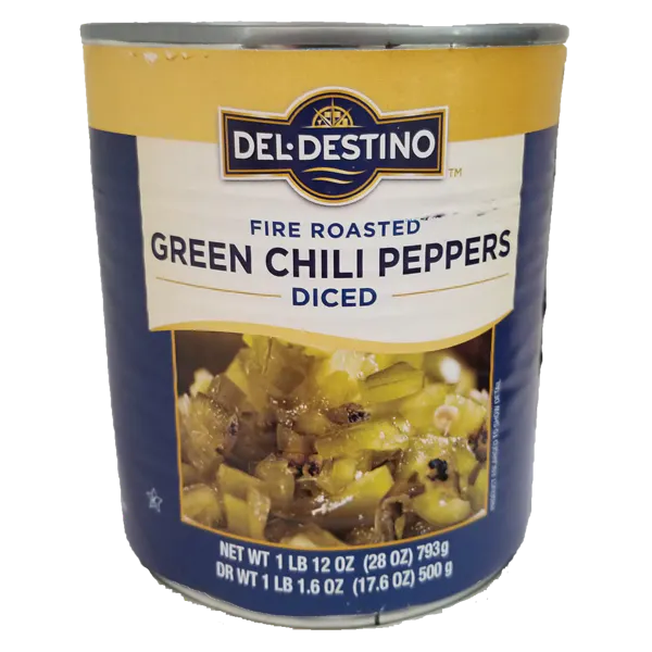 DEL DESTINO FIRE ROASTED DICED GREEN CHILI PEPPERS