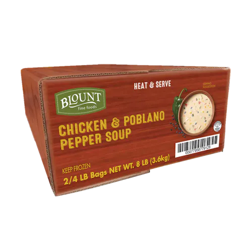 BLOUNT CHICKEN AND POBLANO PEPPER SOUP