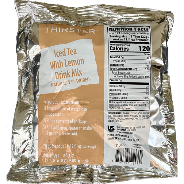 THIRSTER ICED TEA WITH LEMON DRINK MIX