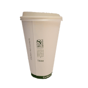 PRIMEWARE HOT CUPS COMPOSTABLE WHITE 16 OZ