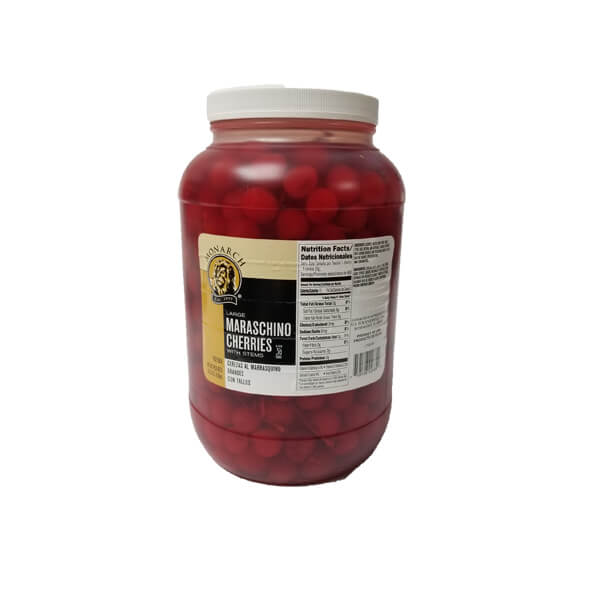 MONARCH LARGE RED MARASCHINO CHERRIES WITH STEM