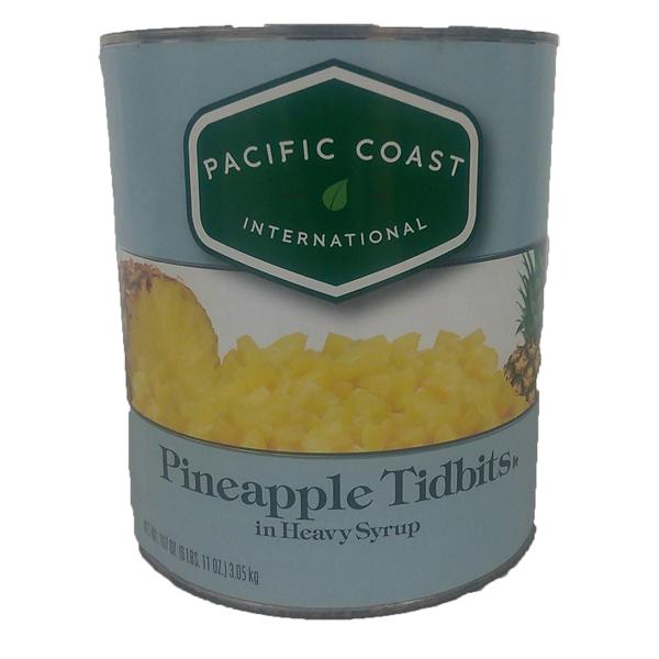 PACIFIC COAST PRODUCERS PINEAPPLE TIDBITS IN HEAVY SYRUP