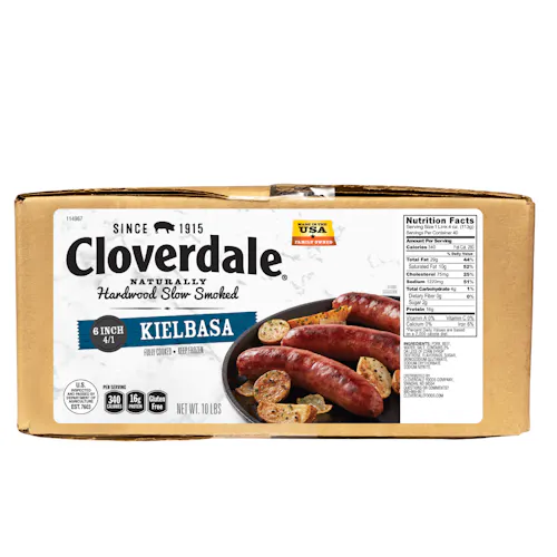 CLOVERDALE KIELBASA 6 INCH FRANKS 4/1
