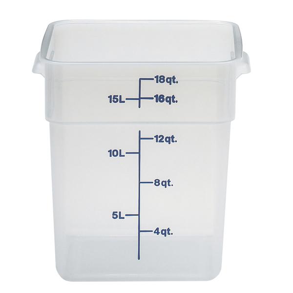 CAMBRO SQUARE CONTAINER TRANSLUCENT 18 QUART