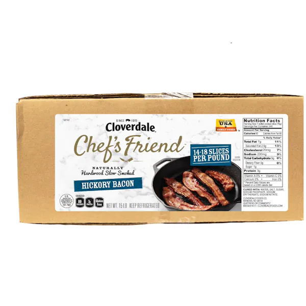 CLOVERDALE CHEF FRIEND SLICED BACON 14/18 COUNT