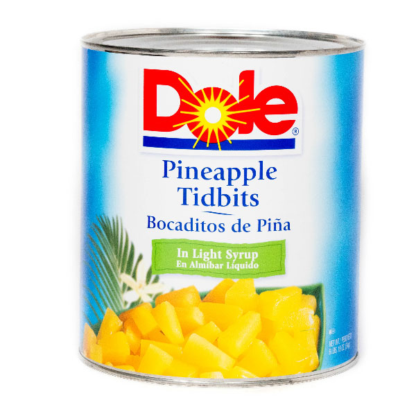 DOLE PACKAGED DOLE PINEAPPLE TIDBITS IN LIGHT SYRUP