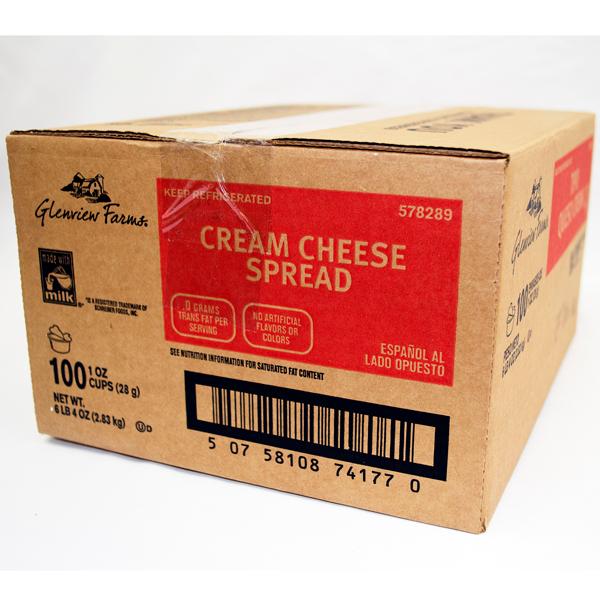 GLENVIEW FARMS CREAM CHEESE SPREAD SINGLE SERVING CUPS
