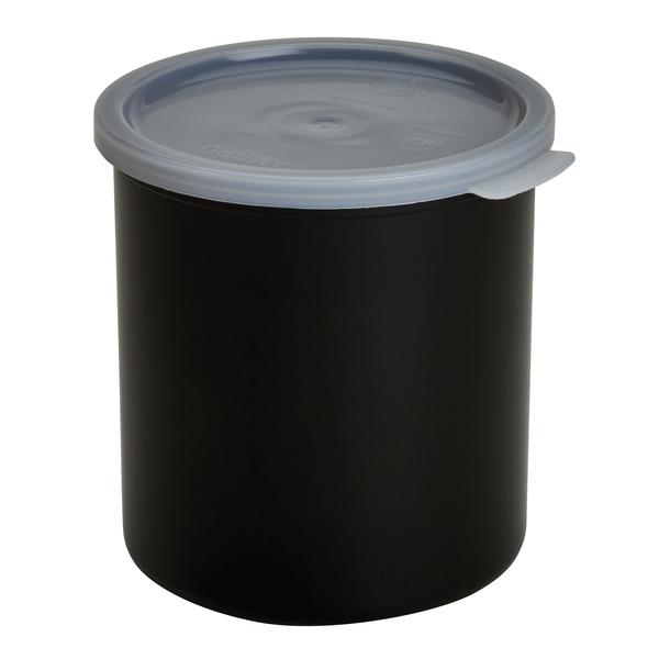 Cambro Crock with Lid Black 2.7 Quart