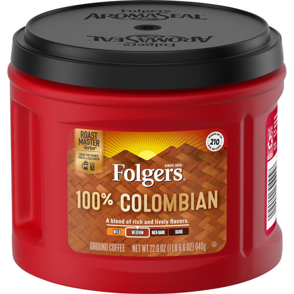 FOLGERS GROUND COFFEE 100% COLOMBIAN
