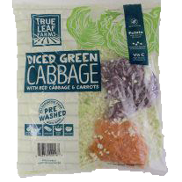 TRUE LEAF CABBAGE GREEN DICED FRESH BAG
