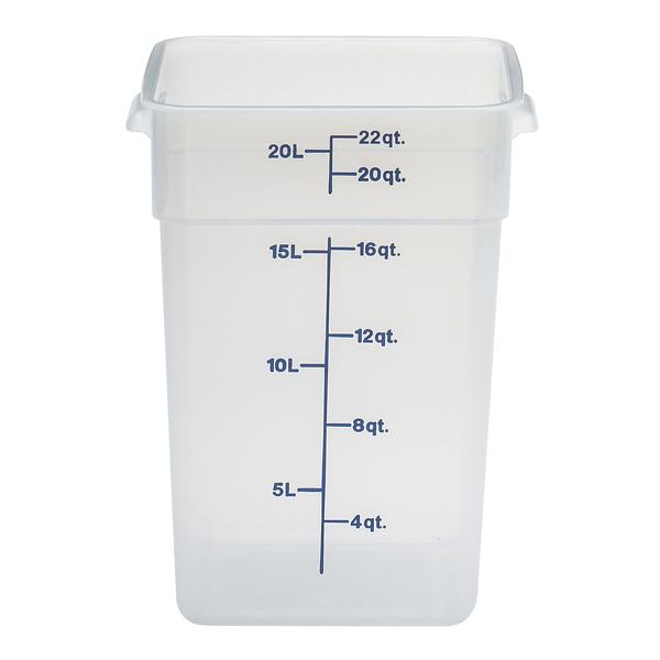 CAMBRO SQUARE CONTAINER TRANSLUCENT 22 QUART