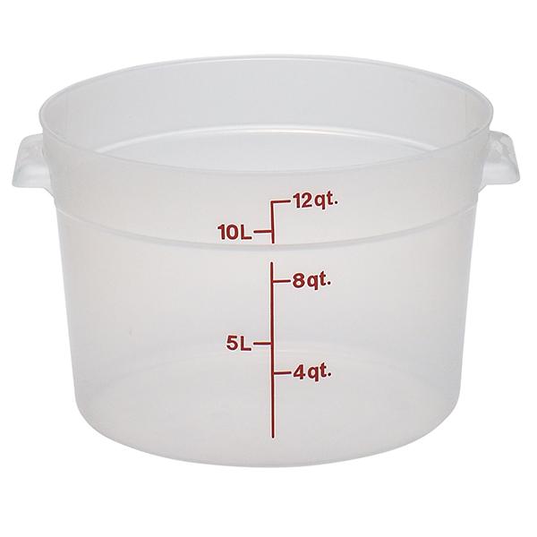 CAMBRO CONTAINER ROUND TRANSLUCENT 12 QUART