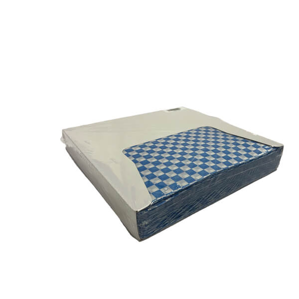 BAGCRAFT BLUE CHECK 12X12 PAPER WRAP