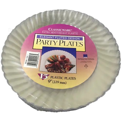 CLASSICWARE 9 INCH CLEAR PLASTIC PLATE