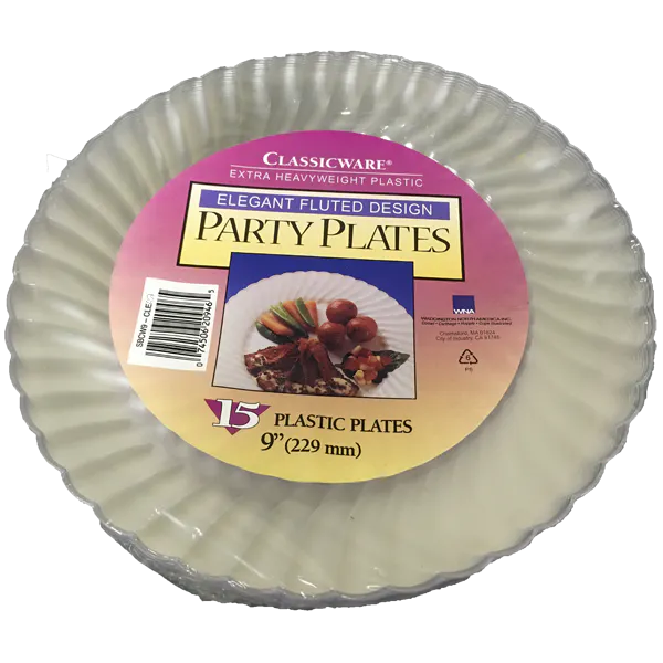 CLASSICWARE 9 INCH CLEAR PLASTIC PLATE