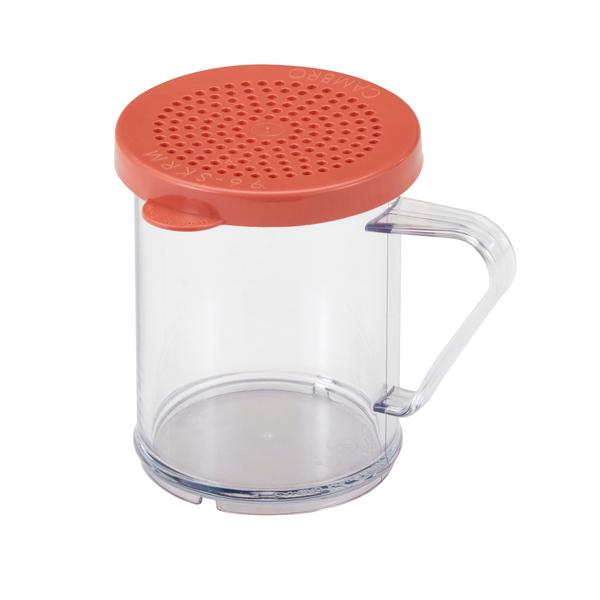 CAMBRO SHAKER MEDIUM GRIND CLEAR WITH RED 10 OUNCES