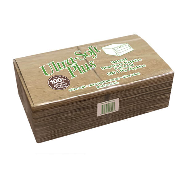 ULTRA SOFT PLUS NATURAL DISPENSER NAPKINS FULL FOLD