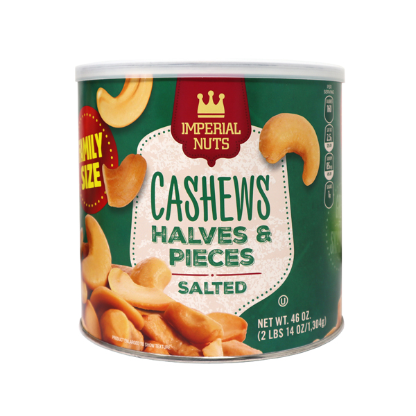 IMPERIAL CASHEWS HALVES & PIECES SALTED NUTS