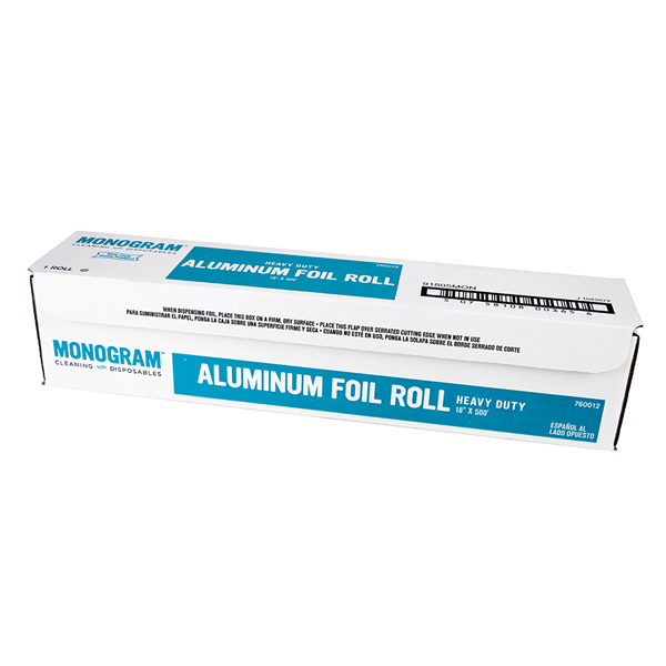 MONOGRAM HEAVY DUTY ALUMINUM FOIL 18 INCH X 500 FEET