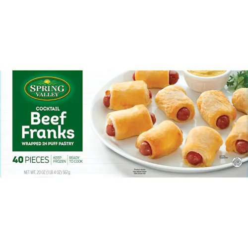SPRING VALLEY BEEF FRANKS WRAPPED IN PUFF PASTRY