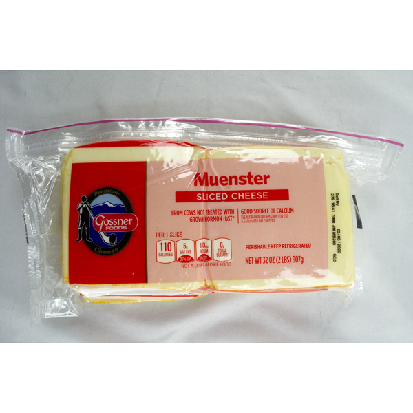GOSSNER MUENSTER CHEESE SLICED HALAL