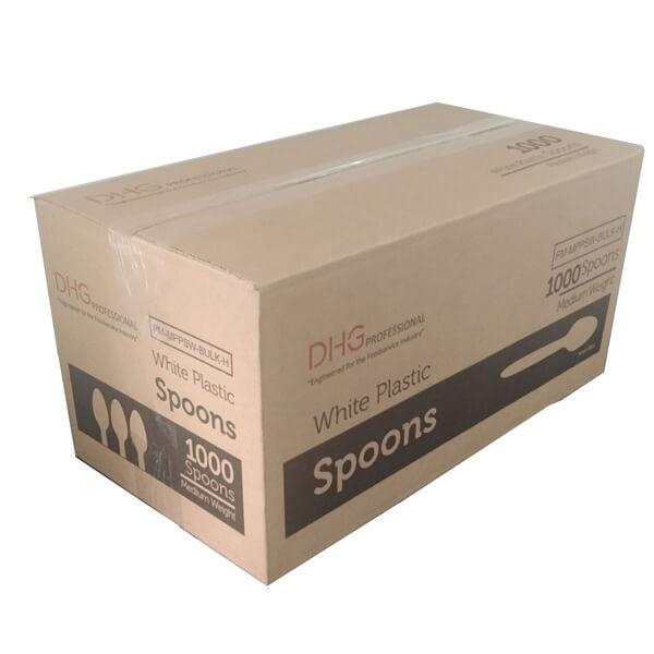 DHG PROFESSIONAL SPOON WHITE PLASTIC MEDIUM WEIGHT