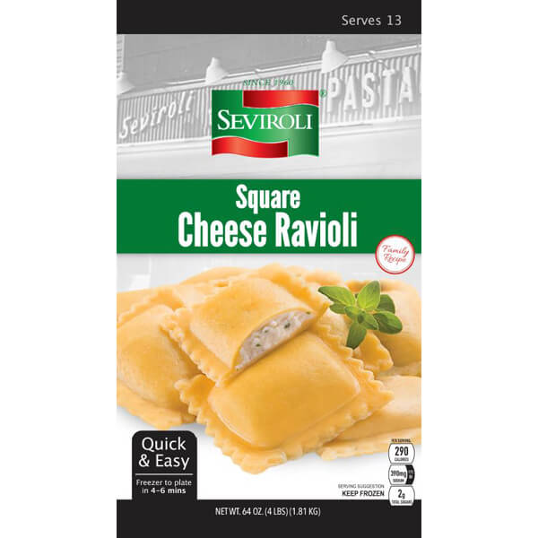 SEVIROLI FOODS SQUARE CHEESE RAVIOLI - US Foods CHEF'STORE