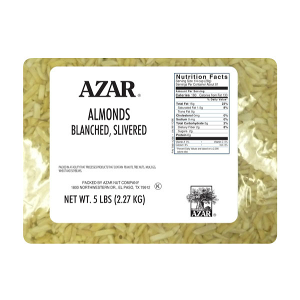 AZAR SLIVERED BLANCHED ALMONDS