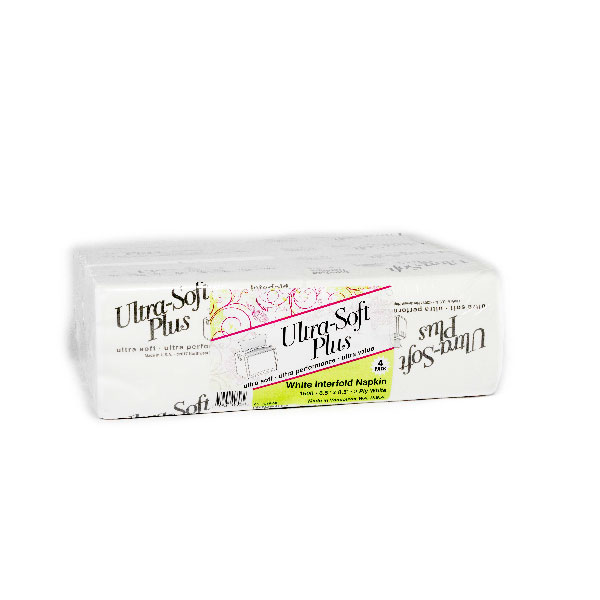 ULTRA SOFT INTERFOLD DISPENSER NAPKIN 6.5X8.5 WHT