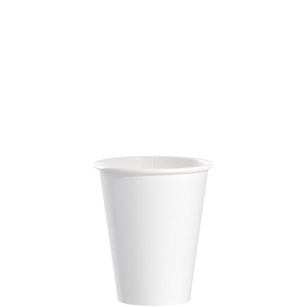 DART 8 OZ WHITE PAPER HOT DRINK CUPS