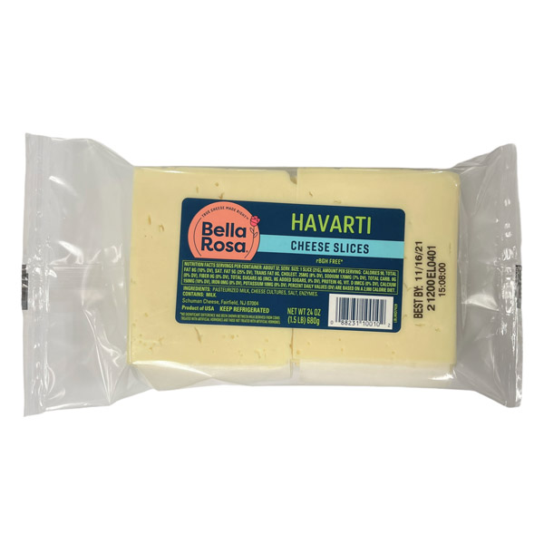 BELLA ROSA HAVARTI CHEESE SLICES