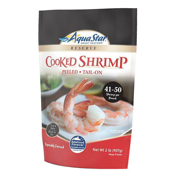 AQUA STAR SHRIMP COOKED PEELED TAIL ON 41-50
