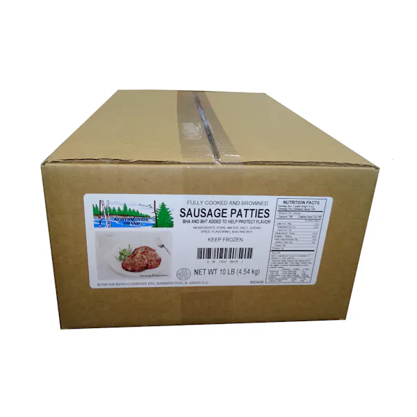 NORTHWOODS BRAND FULLY COOKED AND BROWNED SAUSAGE PATTIES 800438