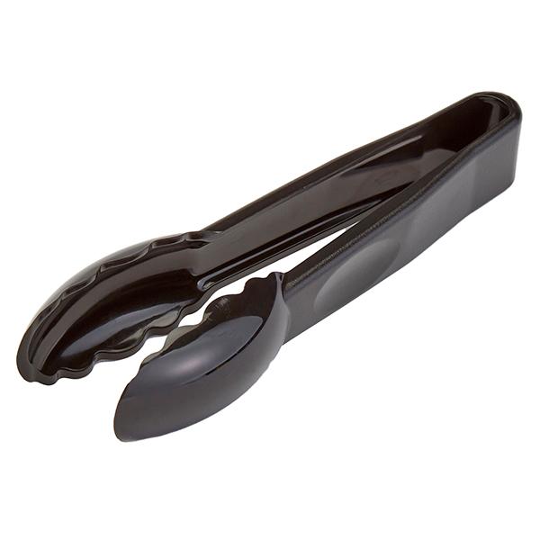 CAMBRO TONGS SCALLOPED BLACK 6 INCH