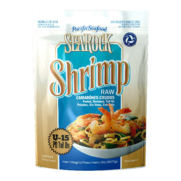 SEAROCK SHRIMP RAW PEELED DEVEINED TAIL ON U-15