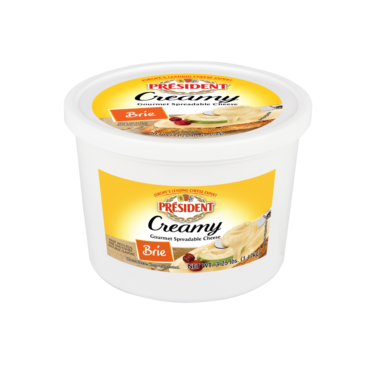 PRESIDENT CREAMY GOURMET SPREADABLE BRIE CHEESE - US Foods CHEF'STORE