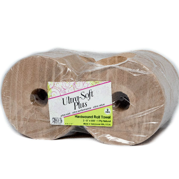 ULTRA-SOFT PLUS ULTRA SOFT NATURAL HARDWOUND ROLL TOWELS 2-800 FEET
