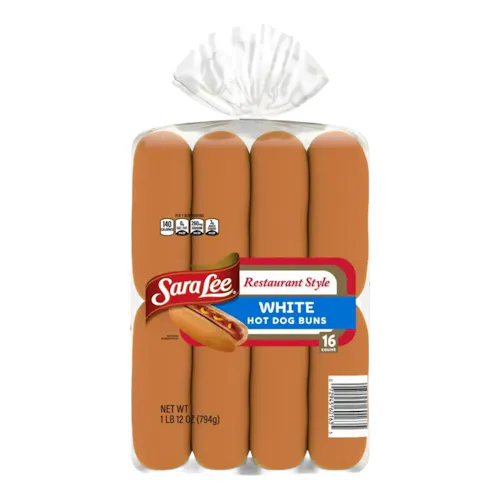 SARA LEE / EARTHGRAINS PLAIN RESTAURANT STYLE HOT DOG BUNS