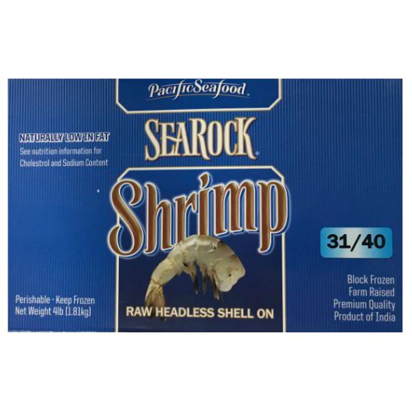 SEAROCK RAW WHITE VANNAMEI SHRIMP 31-40