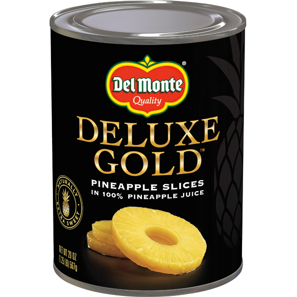 DEL MONTE DELUXE GOLD PINEAPPLE SLICES IN JUICE