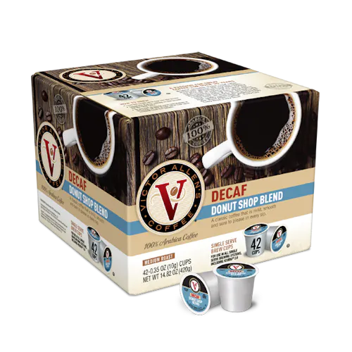 VICTOR ALLEN'S SINGLE SERVE COFFEE DONUT SHOP DECAF